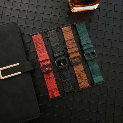 China Fashionable Replacement Watch Band Man Business PU Leather Watch Band 38/42mm 40/44mm For Apple Watch 12345 6 for sale