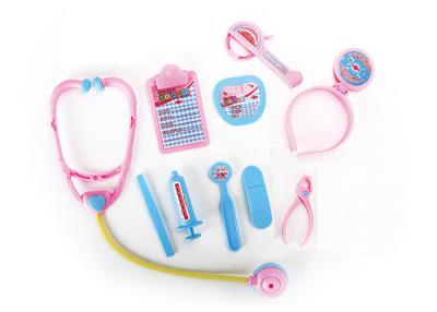 China Soft Plastic Medical Pretend And Play Doctor Set 10Pcs Pack Blue Pink 2 Colors for sale