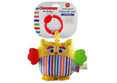 China Plush Owl / Fish Teether Safe Infant Baby Toys With Rainbow Coloured Fabrics for sale