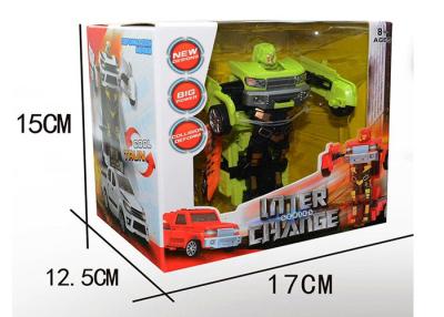 China Friction Powered Children's Transformer Toys Collision Deformation Robot Car 5.7 