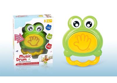 China Frog Music Drum Piano Newborn Baby Toys W / Lights Educational Instrument for sale