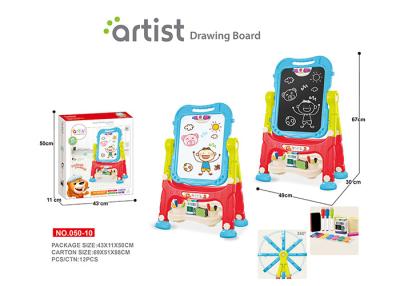 China 67 CM Height Unisex Kids Magnetic Drawing Board 12 Chalks Painting Blue for sale