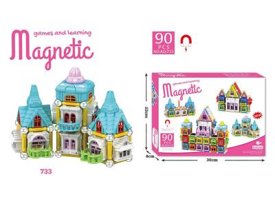 중국 90 PC DIY는 Magetic 아이들의 플라스틱 빌딩 블록 다색 비독성을 조립합니다 판매용