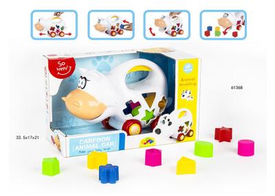 China Pädagogische Form, die zusammenpassendes gesetztes 9Pcs pp. Plastik des Baby-Block-Spielwaren-Auto-sortiert zu verkaufen