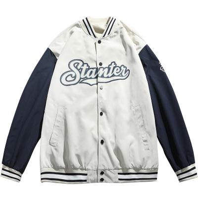 China Spring Breathable Custom Fashion Long Sleeves Loose Sport Wear Baseball Jacket For Men for sale