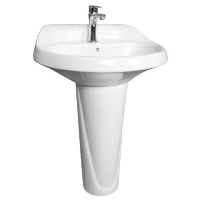 China Easy Clean High-performance durability pedestal basin irregular porcelain sink for wash hand for sale