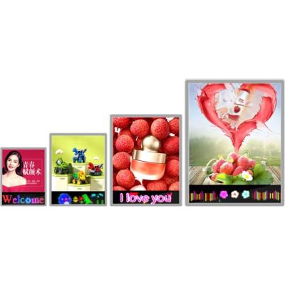 China Thin Metal+plastic A4 Wall Mounted Advertising LED Light Box Backlit Poster Picture Frames Display For Theater Museum Gallery School for sale