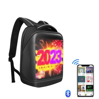 China 7 color 460*320*140mm indoor mobile phone APP programmable wifi backpack led bag led screen backpack for sale