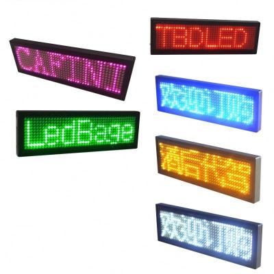 China Indoor led name badge for business smart app programmable badges led scroll text message name card tag sign advertising board for sale