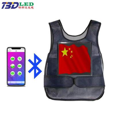 China High Quality Original Factory Water Proof LED Vest DIY Logo Remote Controller Advertising Led Display Vest for sale