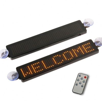 China Z741 Indoor 23*5cm Led Mini Moving Message Board Sign Remote Controller Input 12V Led Programmable Car Display Screen LED Display Board for sale