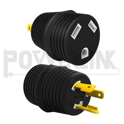 China Copper+PVC Z71801 RV 30 Amp Generator Adapter Connector Camping Three Prong Caravan for sale