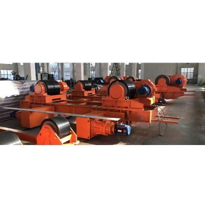 China Factory Petroleum Gas Column Rotator Wheel 300t Tank Rotation Rubber Motorized Roll Welding Trolley for sale