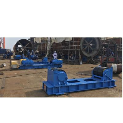 China Petrochemical Plant Column Welding Rotator 150T Petroleum Gas Tank Rotating Roll Wheel Rubber Roller for sale