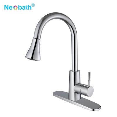 China Thermostatic Faucets UPC Cold-Hot Water Pull Out Kitchen Sink Faucet With Cover Deck for sale