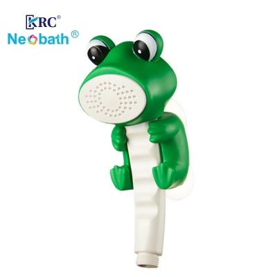 China Modern Suction Cup Punch Free Cartoon Kids Shower Children Shower Frog Shower for sale