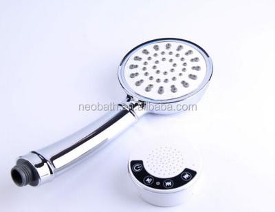 China Without Switch Handheld Music Showerhead With Speaker Waterproof Wireless Showerhead NB-18111 for sale