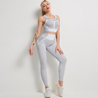 China 2022 Wholesale Fashion High Waisted Yoga Set Women Fitness Yoga Set Women's Seamless Yoga Set GYM Fitness Warm Sportswear QUICK DRY Breathable Yoga Set for sale