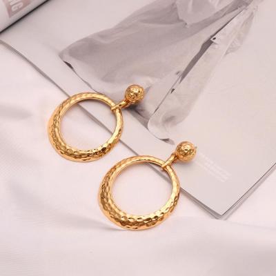 China New Style Big Earrings 45mm European Round Circles Acrylic Earring Silver Gold Fashion Girls Women Jewelry for sale