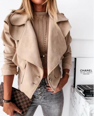 China 2020 Casual Autumn Fashion Blazer Solid Color Office Blazer Ladies Women Double Breasted Plus Size Mini Blazer Women Anti-Static Long Sleeve for sale