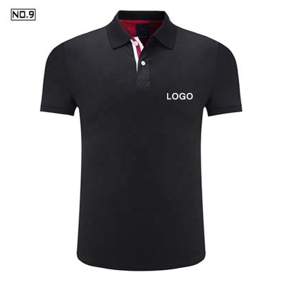 China Wholesale OEM Blank Customizable Embroidery Anti-Wrinkle Men's Cotton Blend Sleeve Solid Color Polo Casual T-Shirt for sale