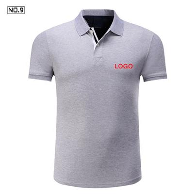 China 2022 Anti-Wrinkle Polo T-shirt Cotton Fabric Embroidery Logo Mens Solid Color High Quality 100% Customized Polo Shirts for sale