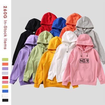 China Wholesale Anti-Shrink Sports Wear Custom Blank Color Men's Aplet Hoodies 260g Super Cotton Pullover Terry Hoodie Plain for sale