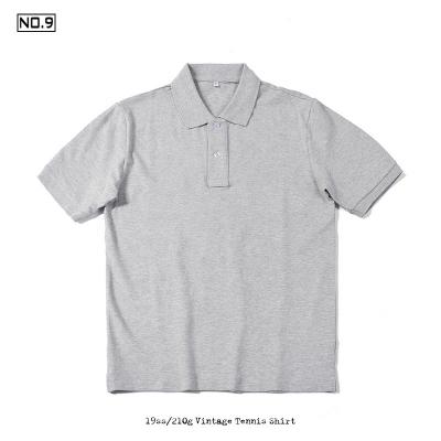 China 2022Summer Cotton 210g Solid Blank Men's Casual Heavy Weight Anti-wrinkle 2022Summer Fashion Vintage T-shirts 100% Golf Polo Shirt for sale