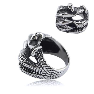 China Fashion Design New Death's Hand Steel Ring Silver Cheap Men's Ring for sale