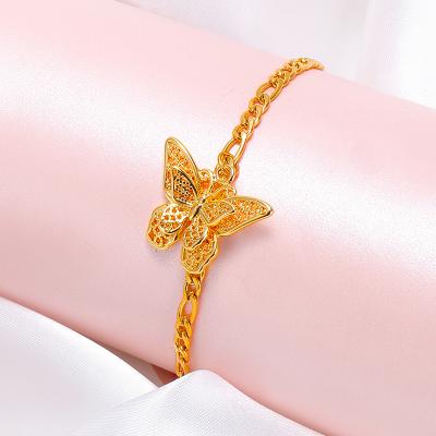 China HOVANCI 2020 Newest Fashion Stainless Steel Butterfly Anklet Lead Free Nickel Free Gold Plated Link Chain Butterfly Bracelet Anklet for sale