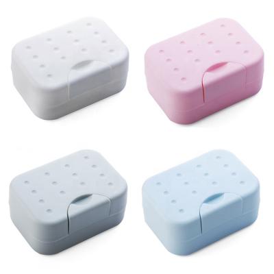 China A2007Travel Sustainable Box Sealed Soap Dish Travel Sealing Strip Portable Soap Box With Sponge Soap Dish for sale