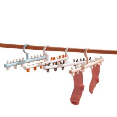 China A2930Creative multifunctional plastic children's clothes hanger underwear hanger hangers pipe clamp6Clip for sale