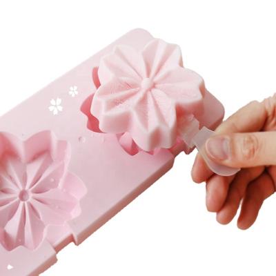 China A2436 Sustainable Ice Cream Mold DIY Fridge Popsicle ABS Flower Ice Lattice Mold for sale