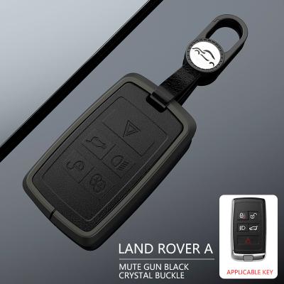 China Perfectly Aluminum Alloy Metal Light Alloy Case Fit Gold Cover Fit For 2018 LR4 Discovery LR2 5 Sport Evoq Smart Key Buttons for sale