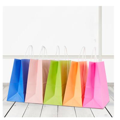 China Recyclable Design Your Own Recycled Medium Large Biodegradable Logos Plain Kraft Paper Retail Paper Bags Small Large Large for sale