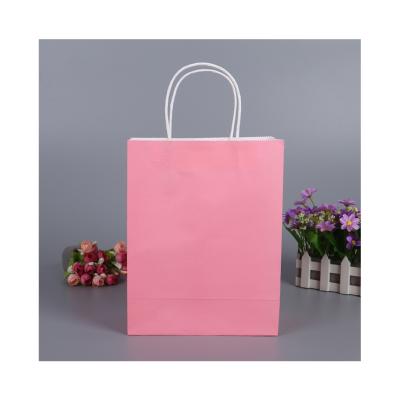 China Recyclable Custom Printing Large Logo Kraft Paper Bag Reusable Packaging Bag With Logo Grocery Kraft Paper Bag for sale