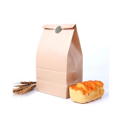 China China Factory Wholesale Customized Recyclable Food Paper Bag, No Handle Takeaway Lunch Kraft Paper Bag For Food for sale