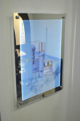 China Arcylic LED Magic Mirror Crystal Light Box For Advertising For Indoor for sale