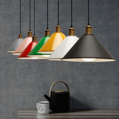 China Modern simple black white black white red yellow orange blue color and aluminum material pendant lamp led indoor lighting for sale