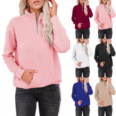 China Anti-Wrinkle 2021 Winter Women's Anti-wrinkle Sweater Women's Long Sleeve Hoodies Comic Zipper Collar for sale