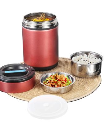 China Leak Proof Vacuum Tiffin Box Stainless Steel Hottest Sustainable Hot Food Lunch Box With Leak Proof Lid for sale