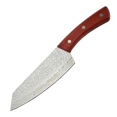 China Viable Hot Selling Chef's Knife 6inch 7inch 8inch Wholesale High Quality Forged Kitchen Knives Damascus Knife Cleaver for sale