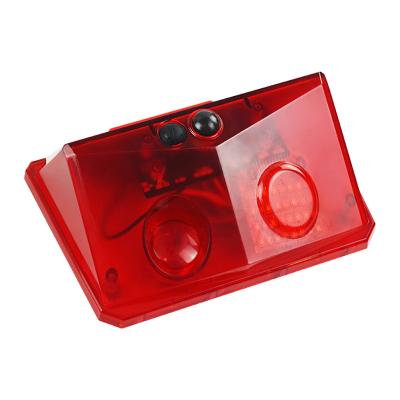 China Light Red Residential High Quality Fence Solar Landscape Light Exterior Wall Led Warning Light for sale