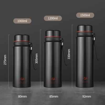 China High Quality Smart Stored Large Capacity Stainless Steel Vacuum Travel Double Insulated Water Bottle With Temperature Display for sale