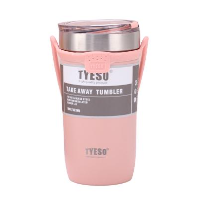 China Large Capacity Metal Stainless Steel Heat Insulation Sustainable Wholesale Customized Portable Coffee Car Travel Silicone Mug for sale