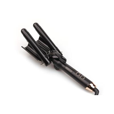 China Best Selling 2022 New Arrival Three Ceramic Curling Iron Foldable Retail Update Version Adjustable Heat Settings 3 Barrels for sale