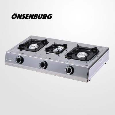 China Hotel Hinew Hot Sale LPG 3 Burner Gas Stove for sale