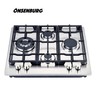 China Hotel 4 burner sabaf stainless steel gas stove with for sale