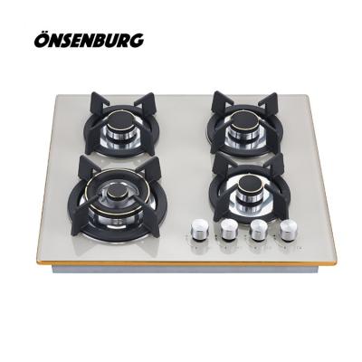 China Hotel OEM Manufacturer Built In 4 Burner Gas Stove for sale