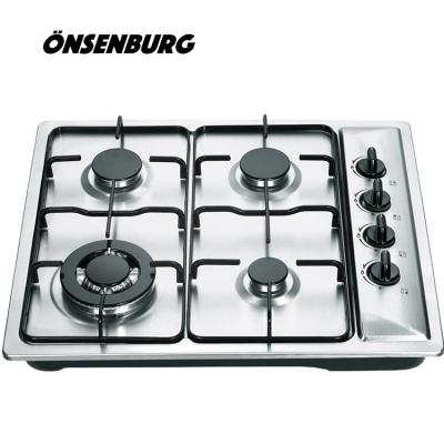 China High Quality 4 Burner Hotel Stainless Steel Built In Gas Hob / Cooktop for sale